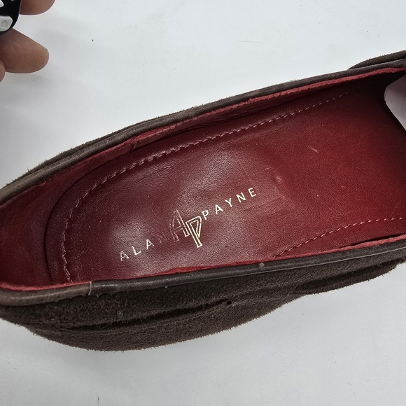 Alan Payne Shoes Men's 9 Loafers Slip On Brown - Picture 4 of 10